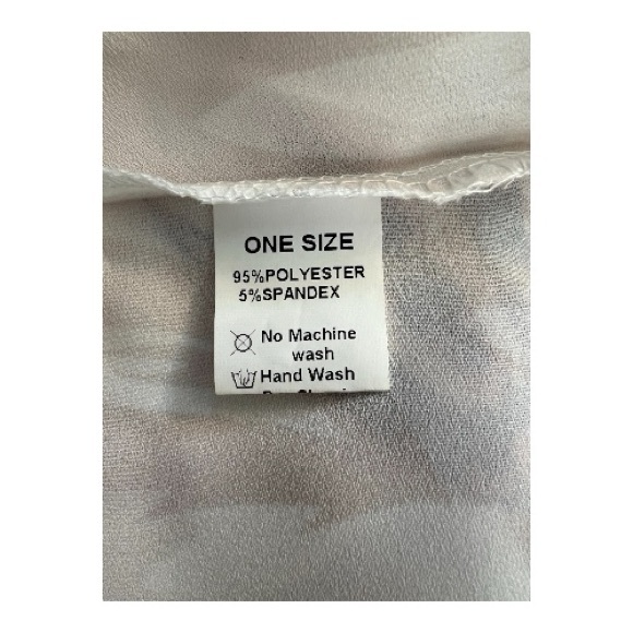 🤎🤍 EUC Bohemian Cream & Rust Print Chiffon Kimono Caftan Cover Up | OS - Picture 6 of 7